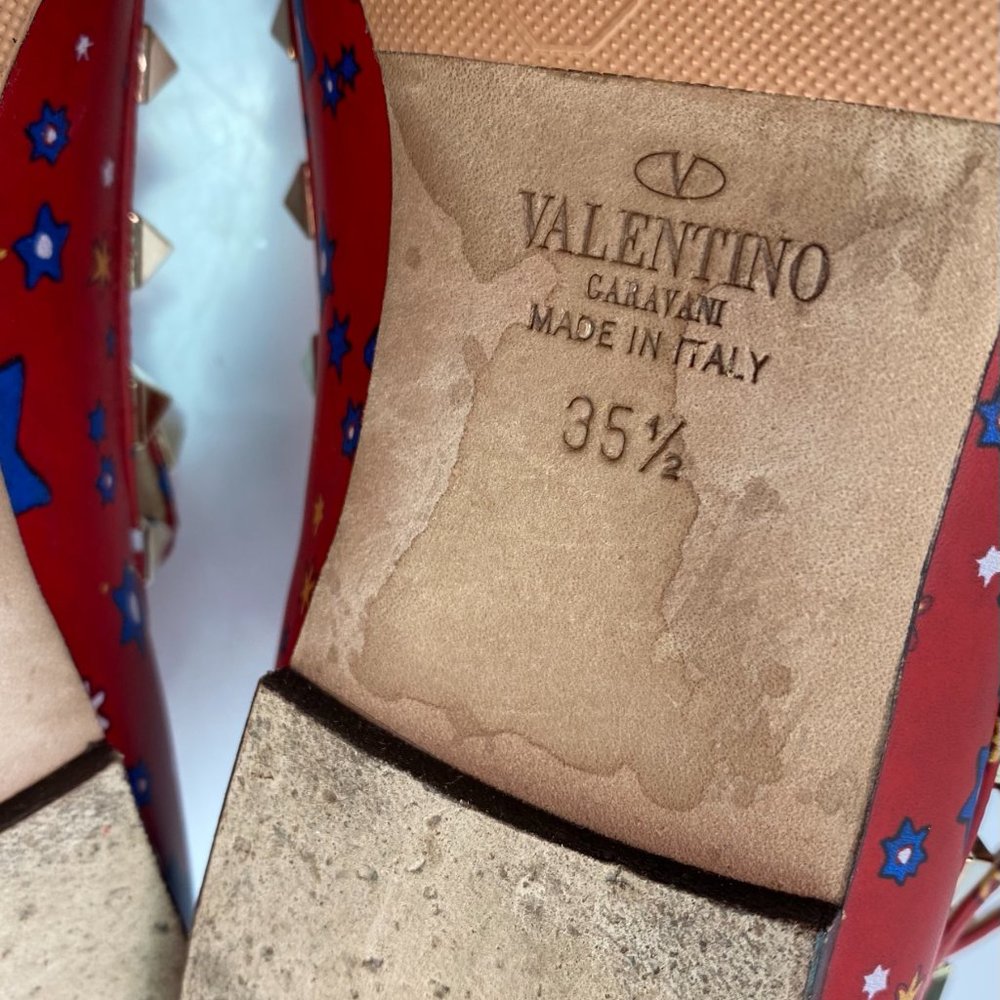 🌷❤️‍🔥FINAL SALE 🔥 NO OFFERS🌷💥Valentino Garavani Rockstud Star Flats 35.5 - Picture 7 of 7